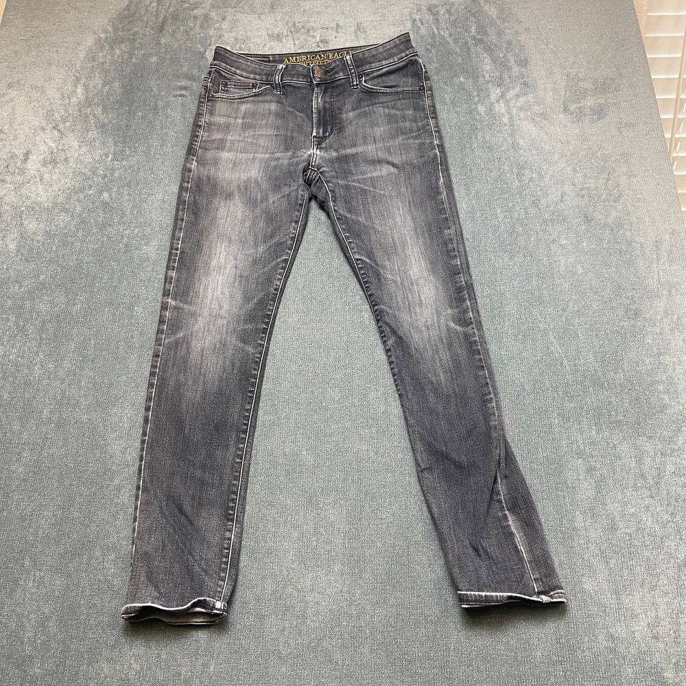 American Eagle Extreme Flex Jeans Mens 30 Gray Denim Cotton Medium Wash Slim Fit
